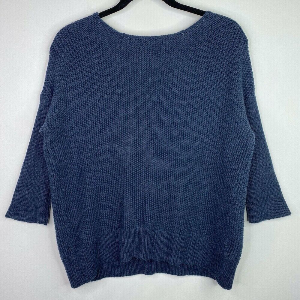 Gap Cable Knit Solid Blue Oversized Sweater Shirt Top Size Medium M Womens - Picture 2 of 5
